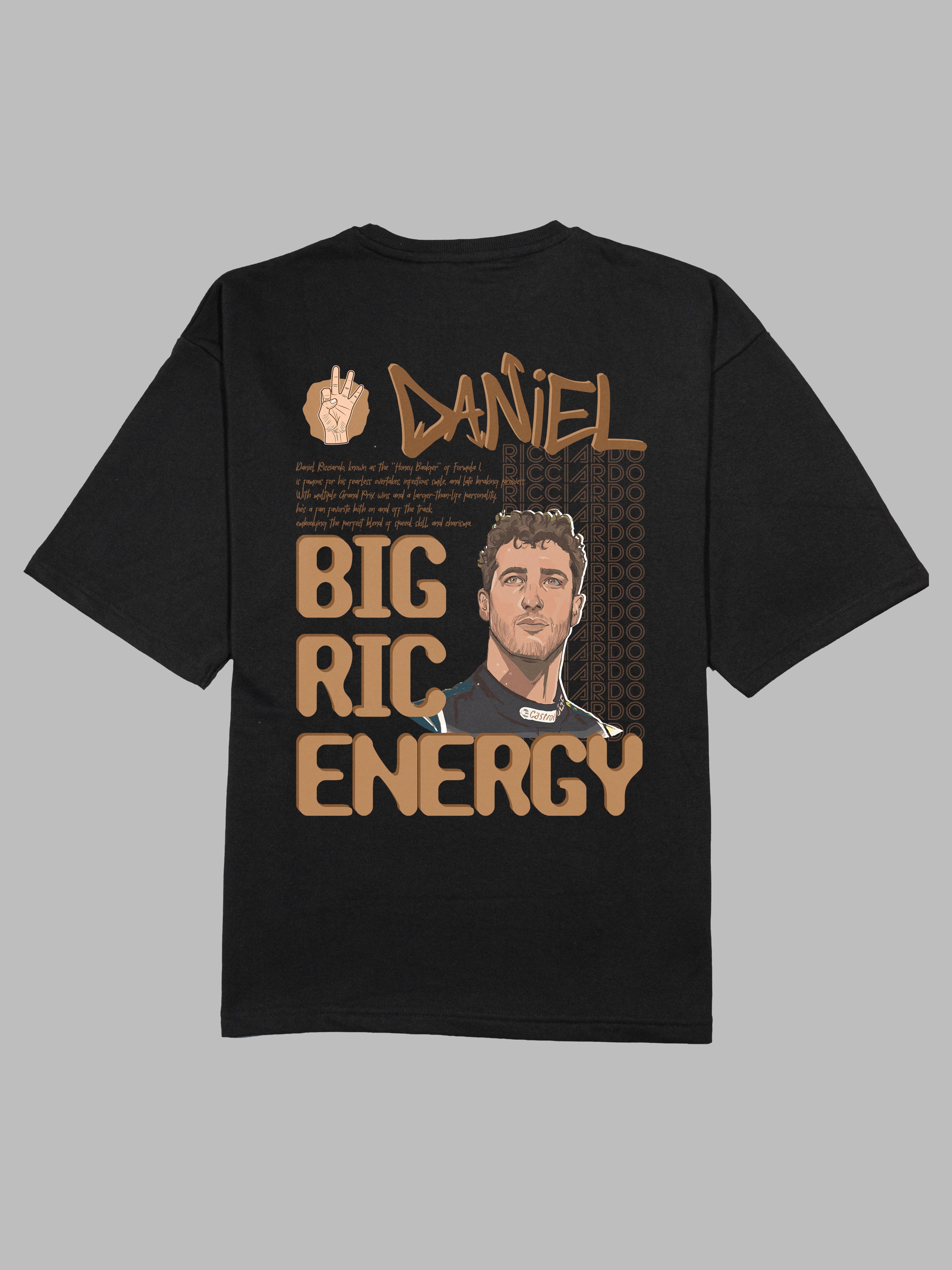 Daniel Ricciardo Big Ric Energy Terry Oversized Tshirt