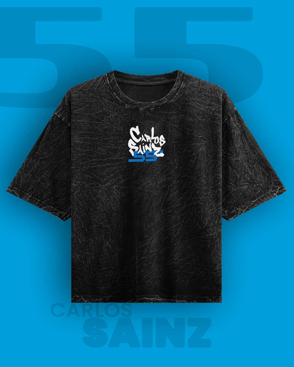 Carlos Sainz / Smooth Operator Acid Washed Oversized Tee