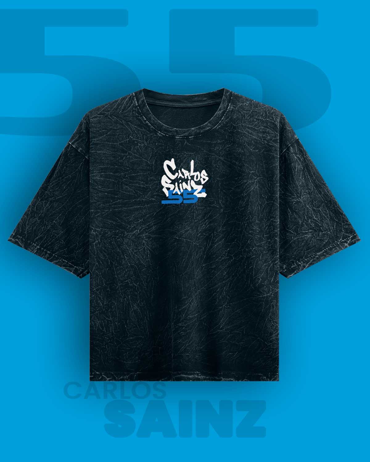 Carlos Sainz / Smooth Operator Acid Washed Oversized Tee