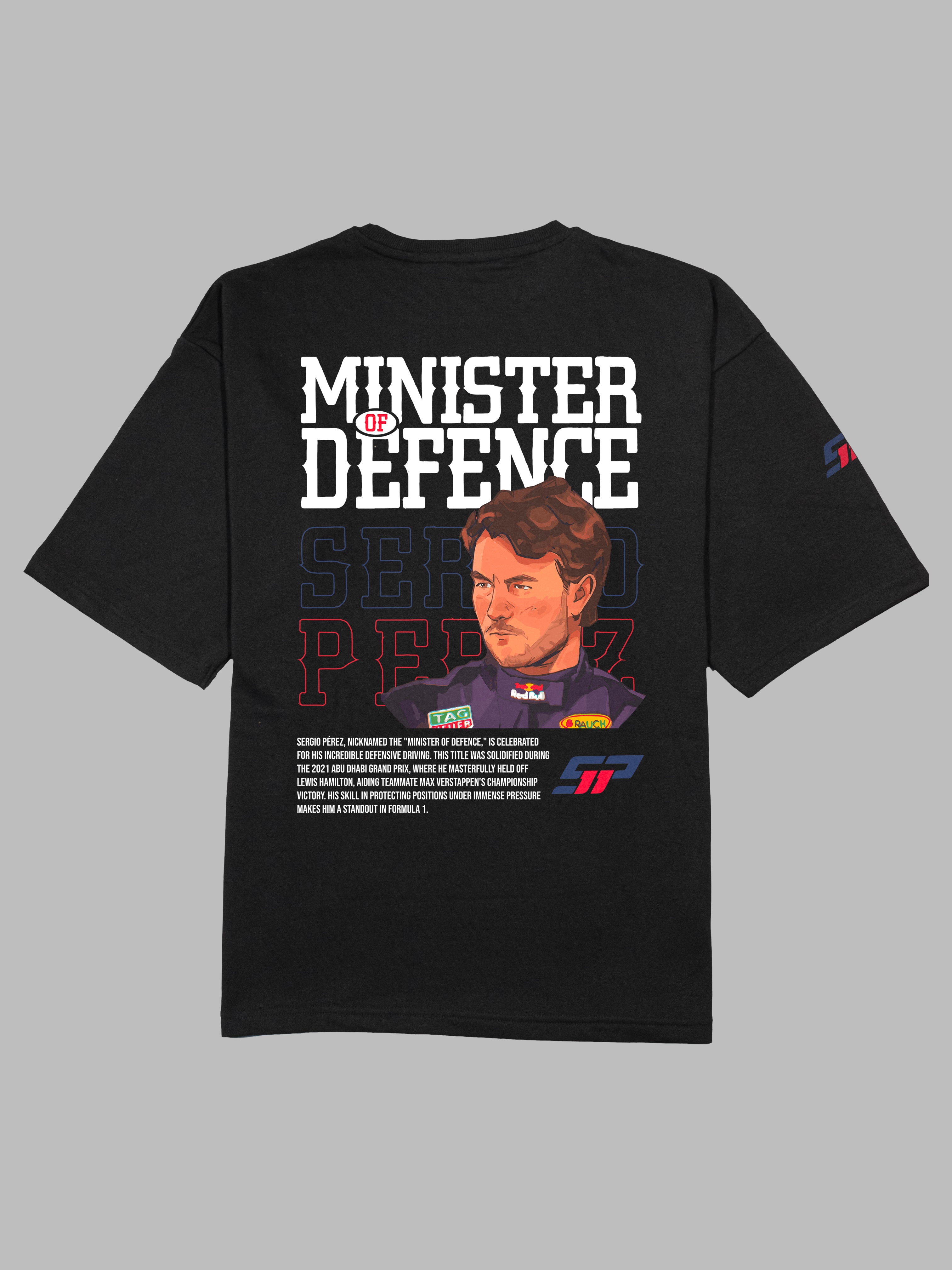 Checo Perez Minister of Defence Terry Oversized Tshirt