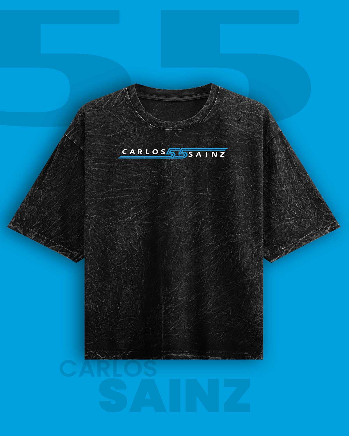 Carlos Sainz x Williams Racing Acid Wash Oversized T-Shirt RussTees
