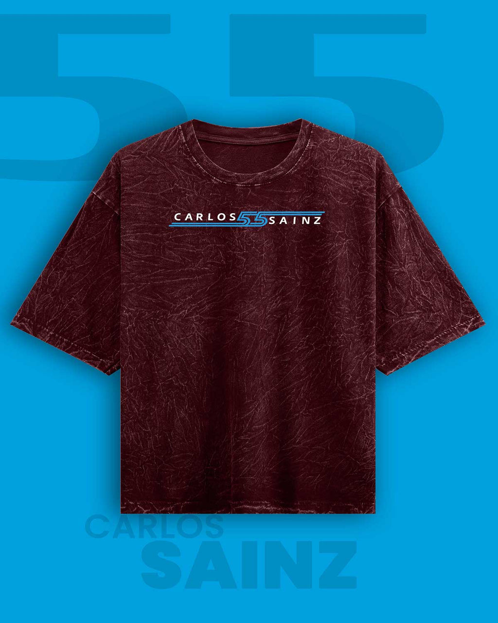 Carlos Sainz x Williams Racing Acid Wash Oversized T-Shirt RussTees