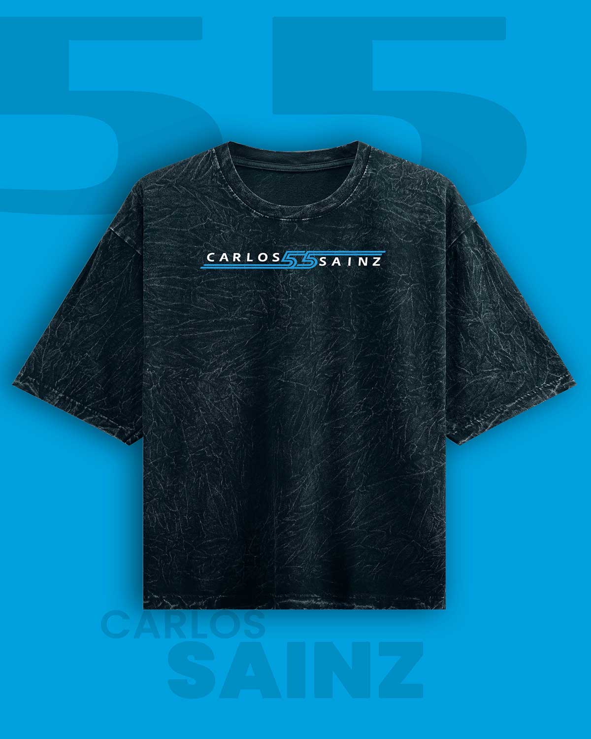 Carlos Sainz x Williams Racing Acid Wash Oversized T-Shirt RussTees