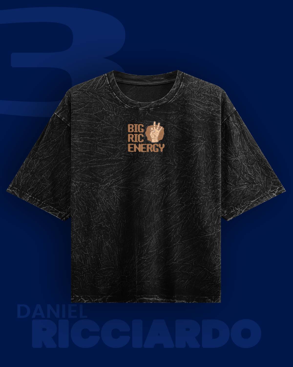 Big Ric Energy Daniel Riccardo Acid wash Oversized Tshirt RussTees