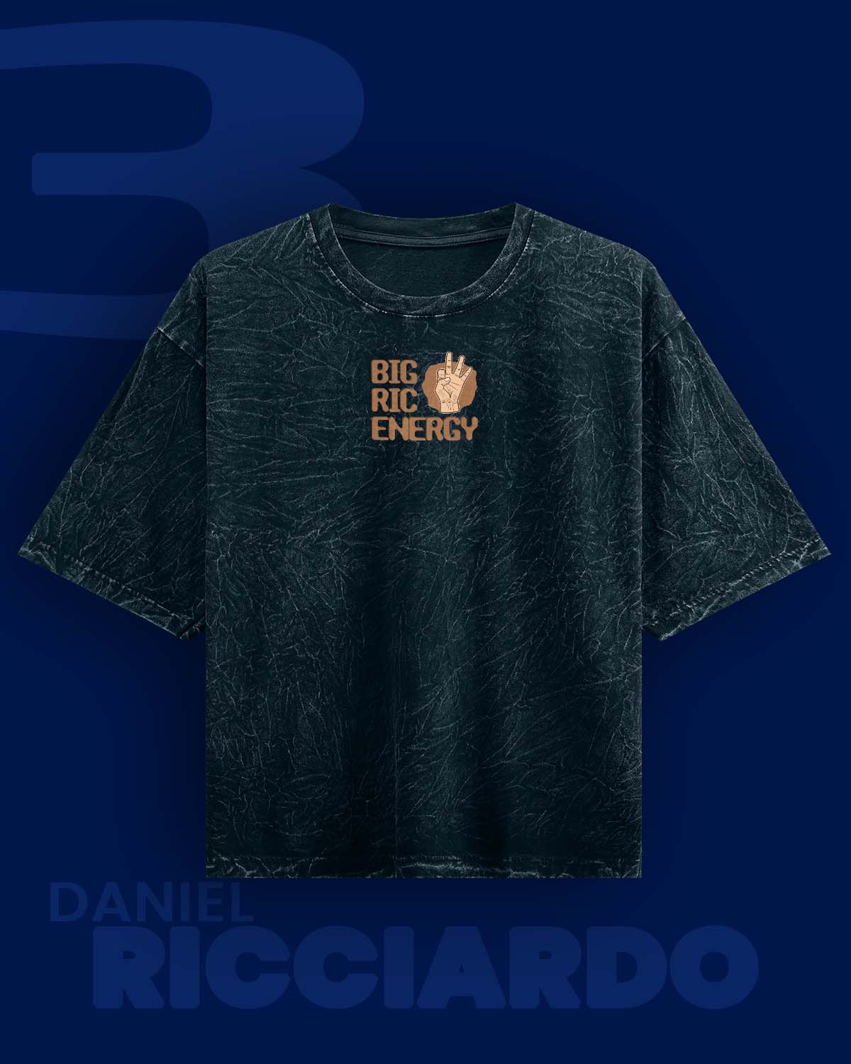 Big Ric Energy Daniel Riccardo Acid wash Oversized Tshirt RussTees