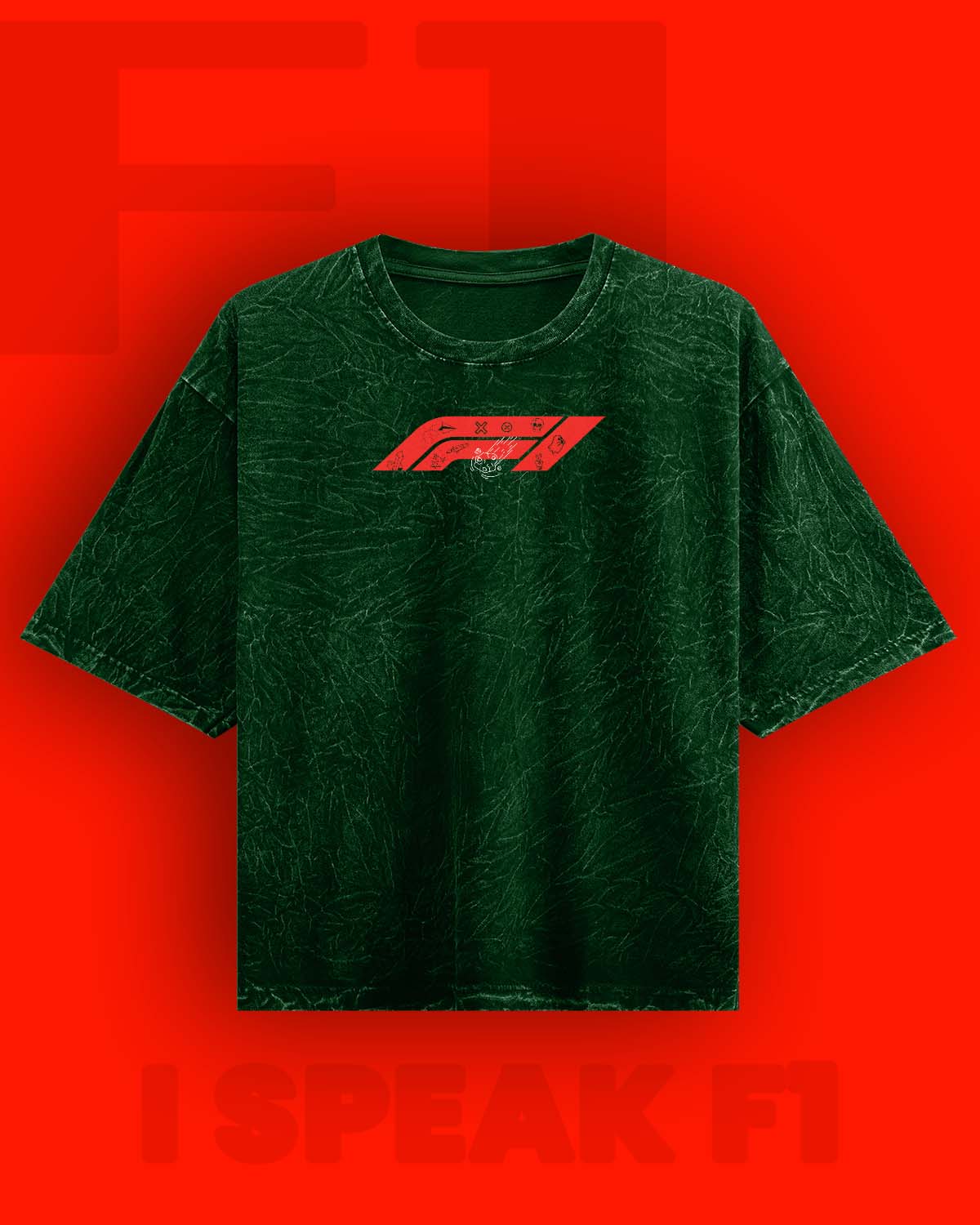 I Speak Fluent F1 Acid Wash Oversized T-Shirt RussTees
