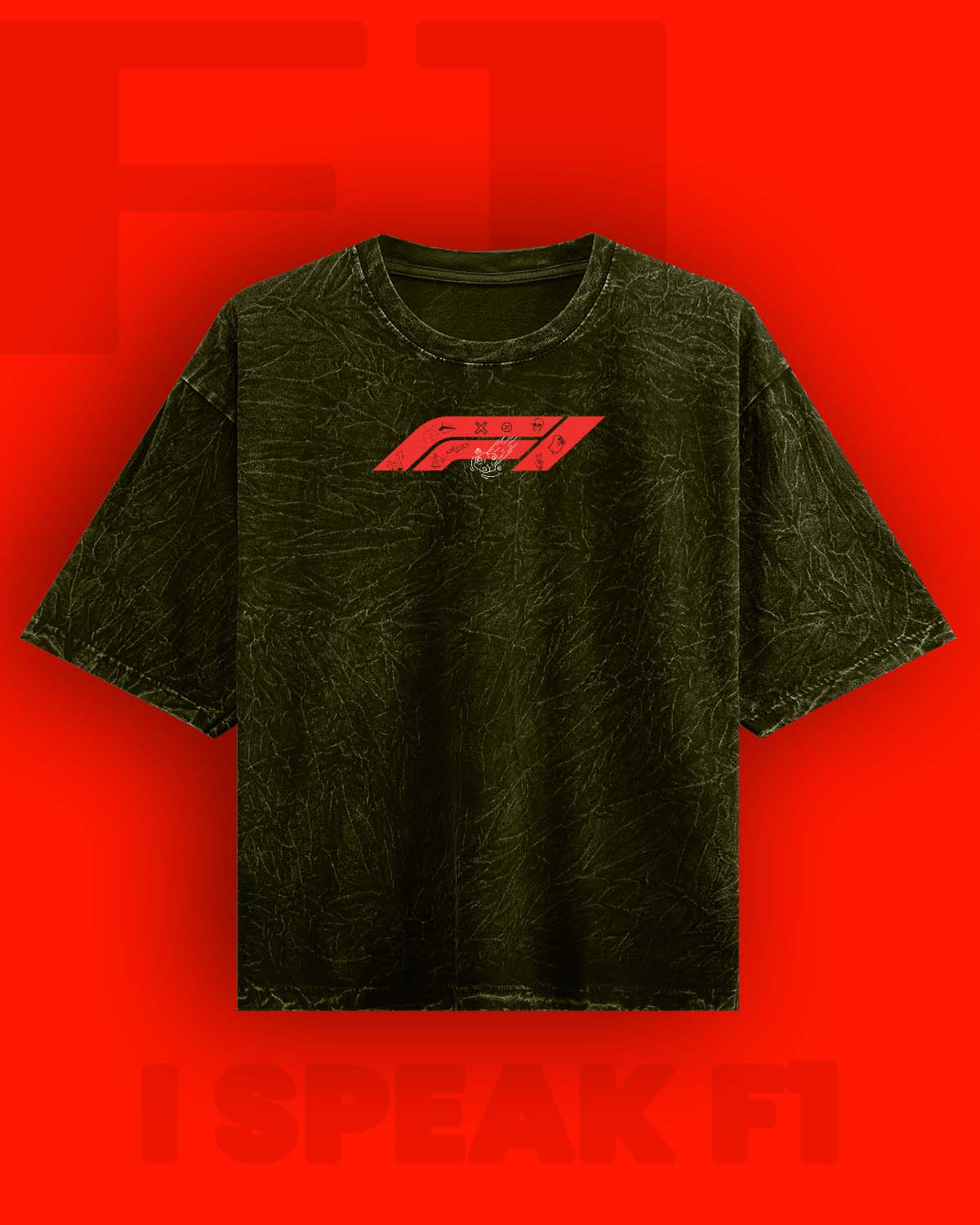 I Speak Fluent F1 Acid Wash Oversized T-Shirt RussTees