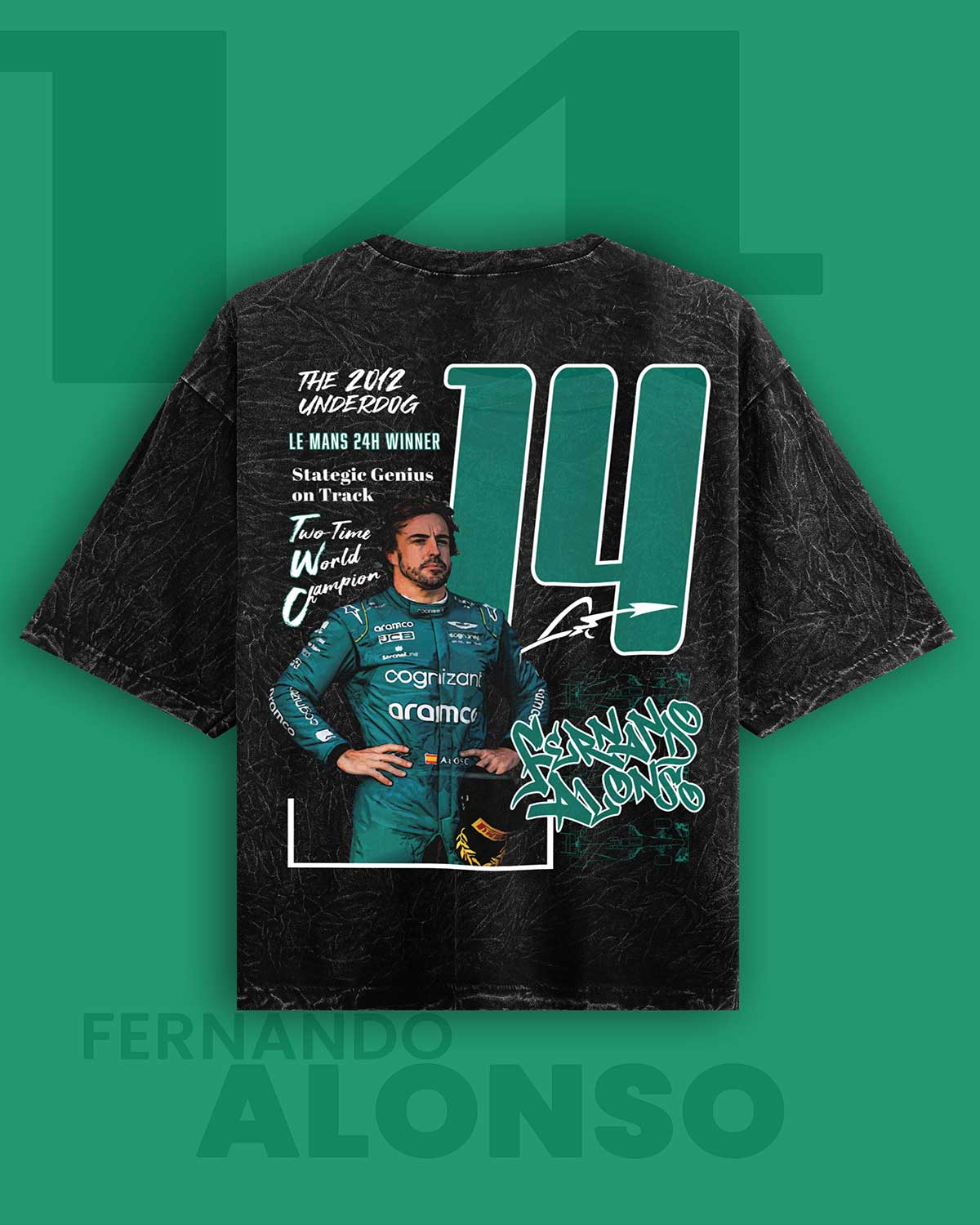 Exclusive F1 Lewis Hamilton Acid wash Oversized Tshirt – RussTees