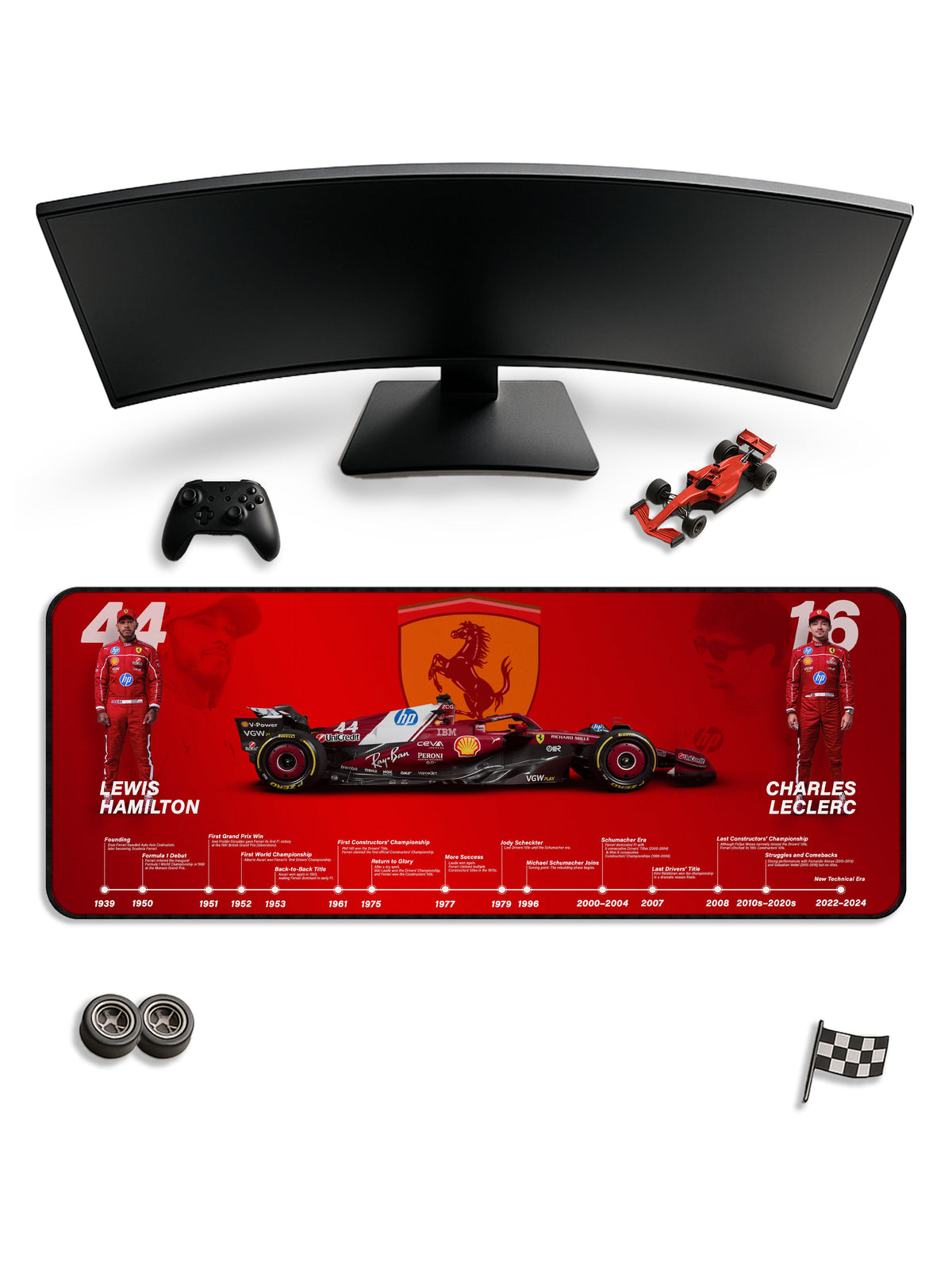 Scuderia Ferrari Gaming Mouse Pad RussTees