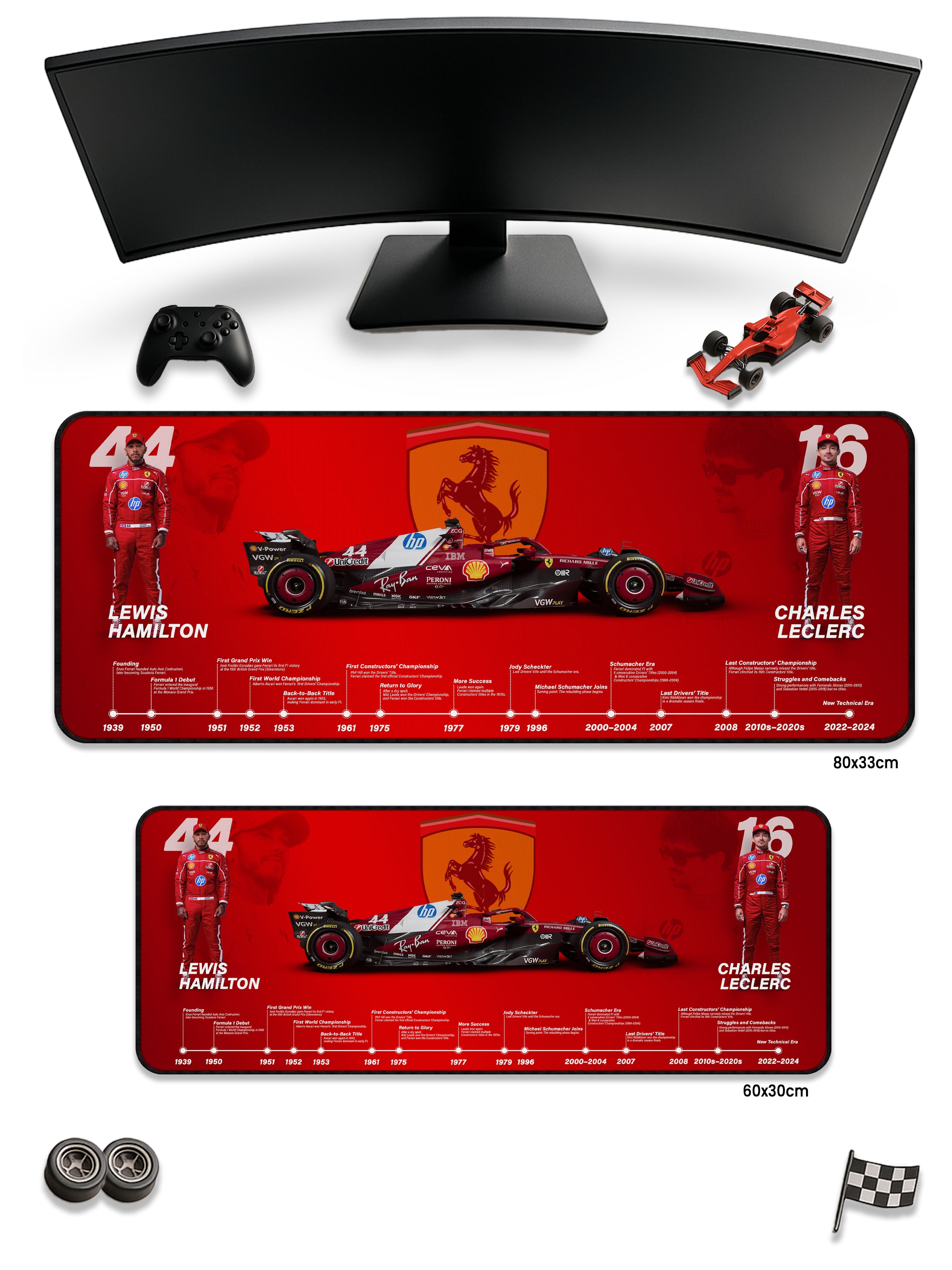 Scuderia Ferrari Gaming Mouse Pad RussTees