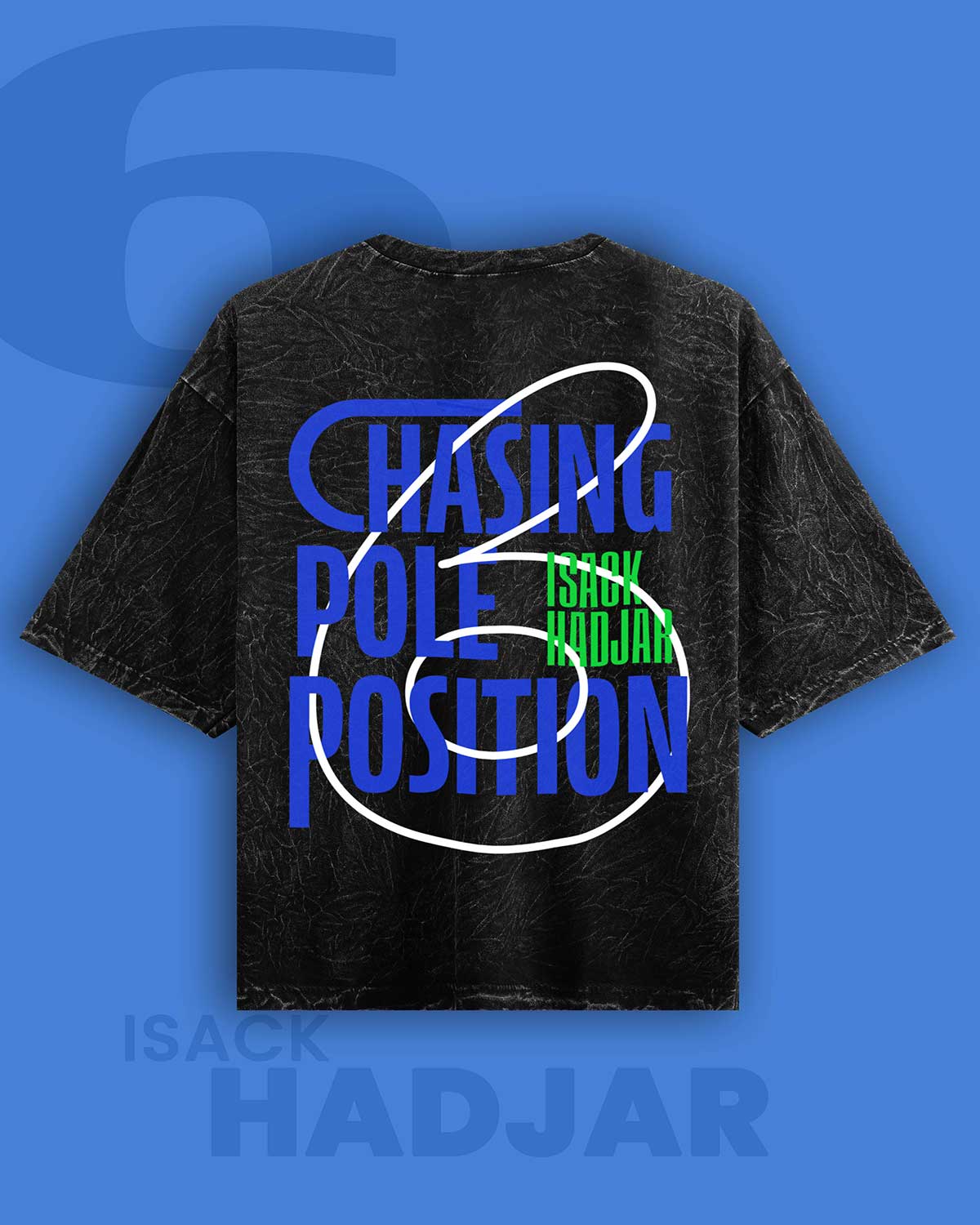 Isack Hadjar Acid Washed Oversized Tshirt RussTees