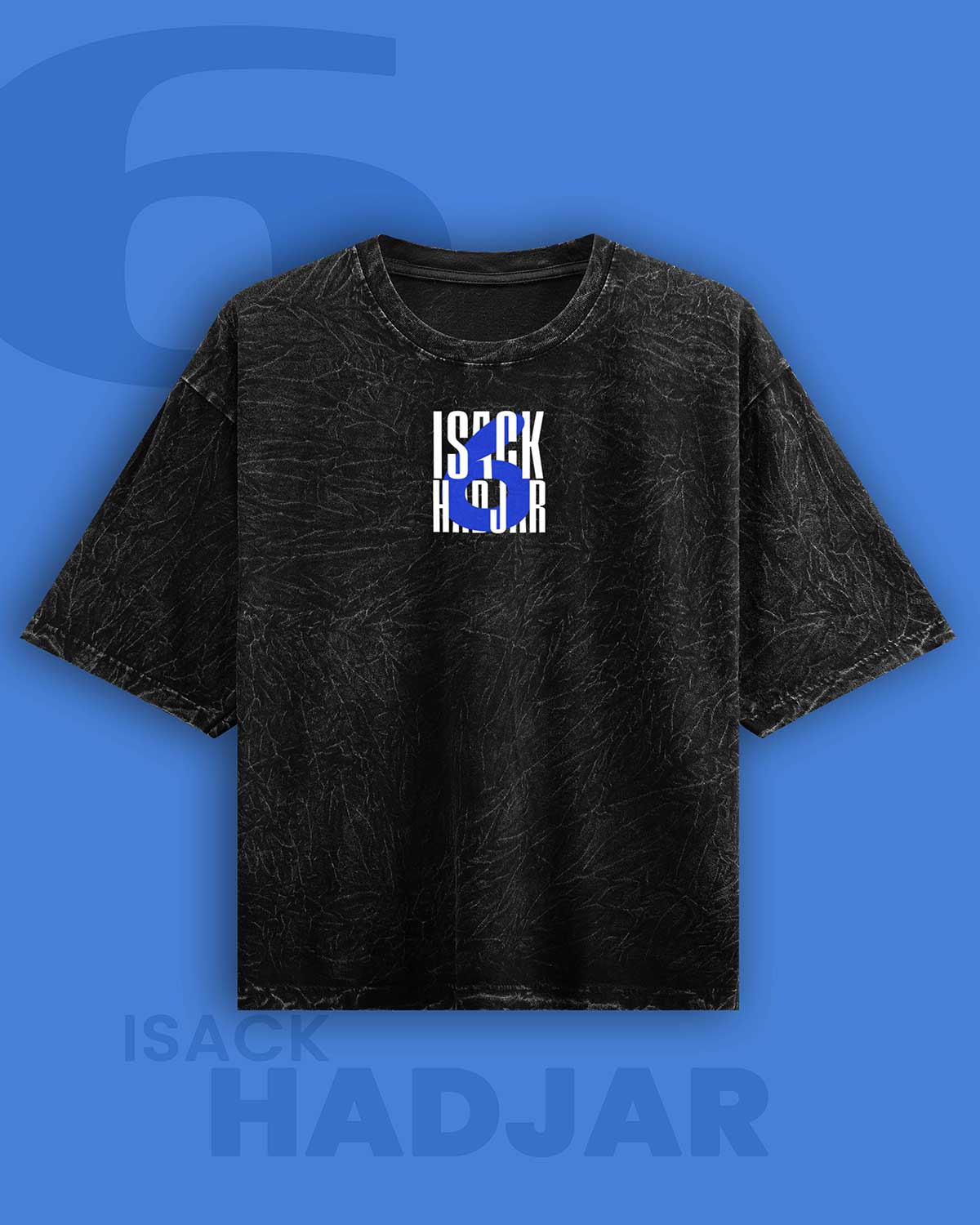 Isack Hadjar Acid Washed Oversized Tshirt RussTees