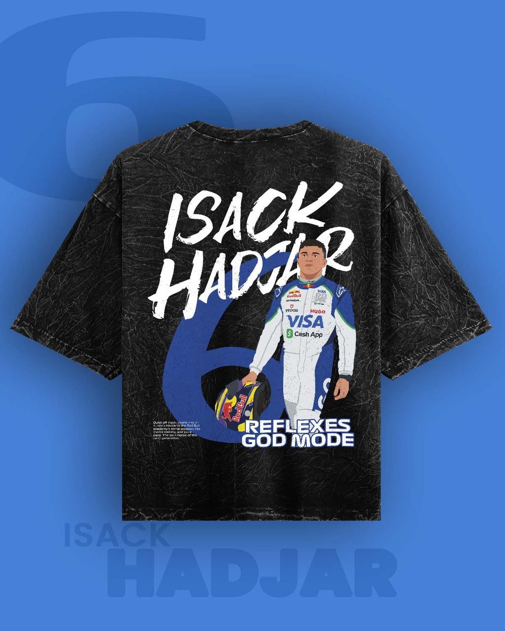 Isack Hadjar Acid Washed Oversized Tee