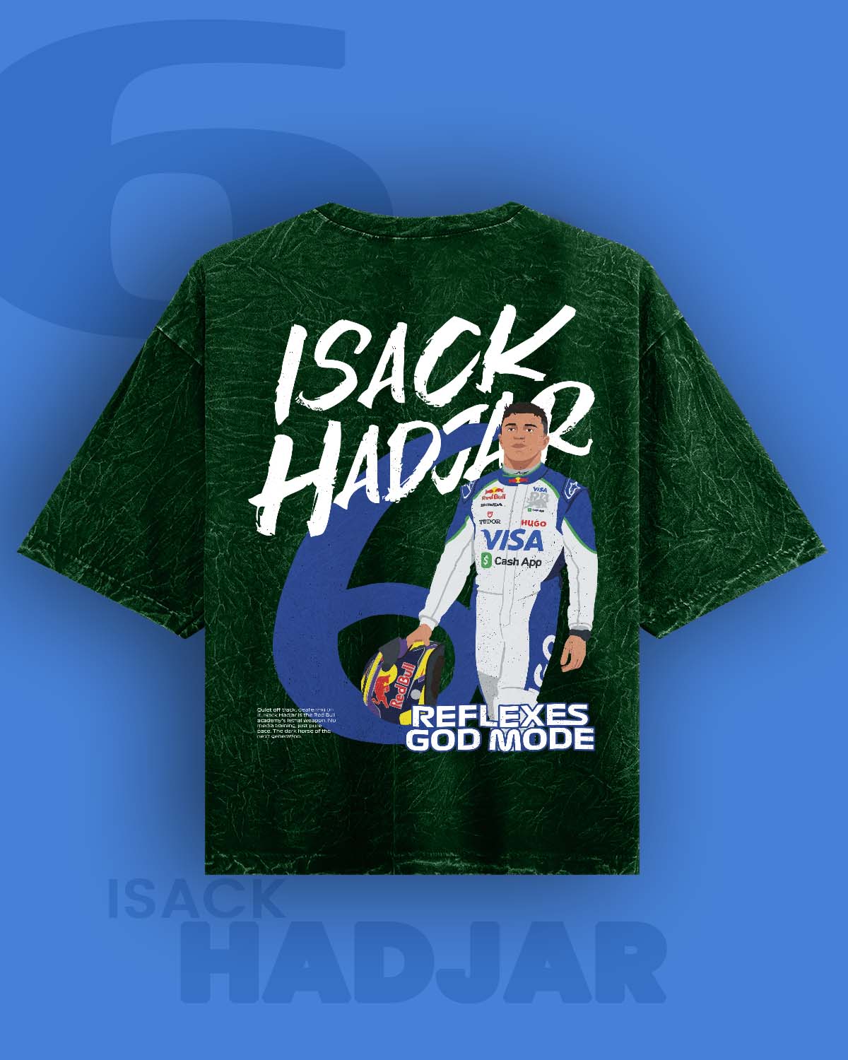 Isack Hadjar Acid Washed Oversized Tee