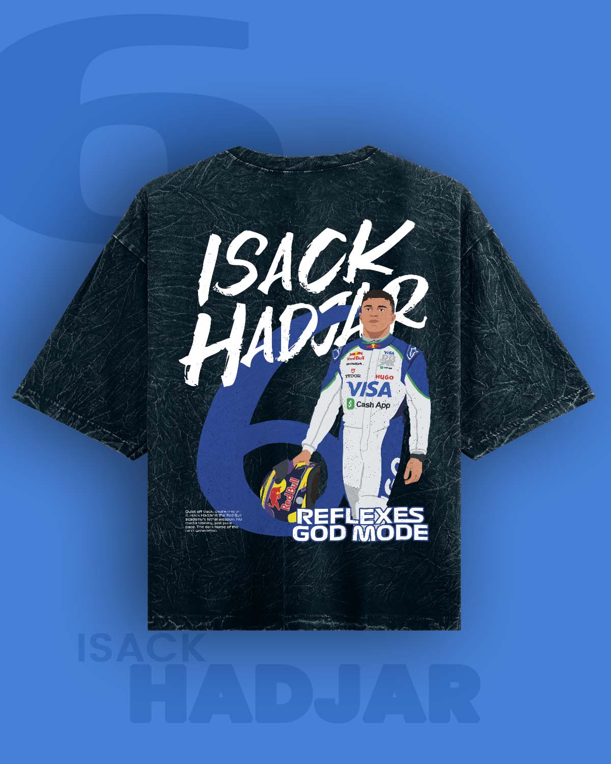 Isack Hadjar Acid Washed Oversized Tee