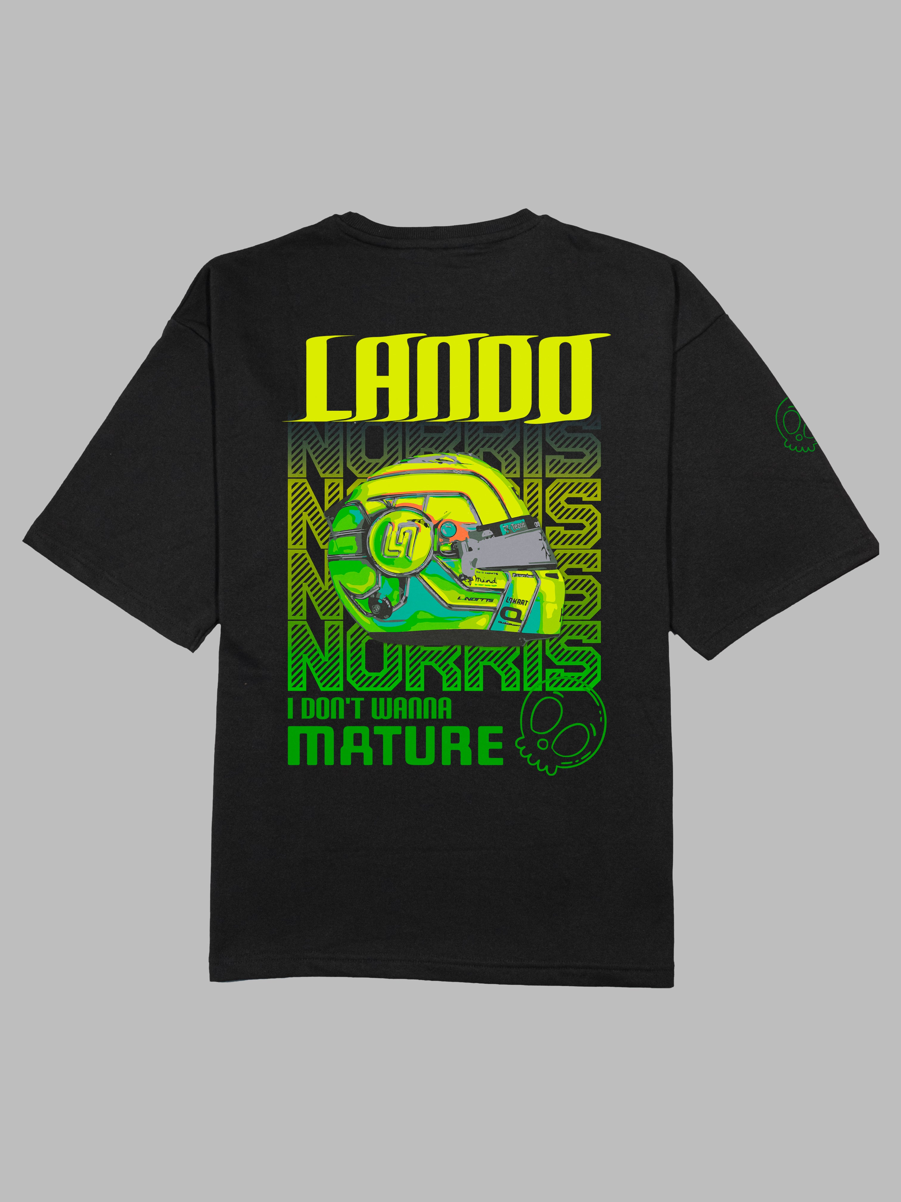 Lando Norris I don't Wanna Mature Terry Oversized Tshirt