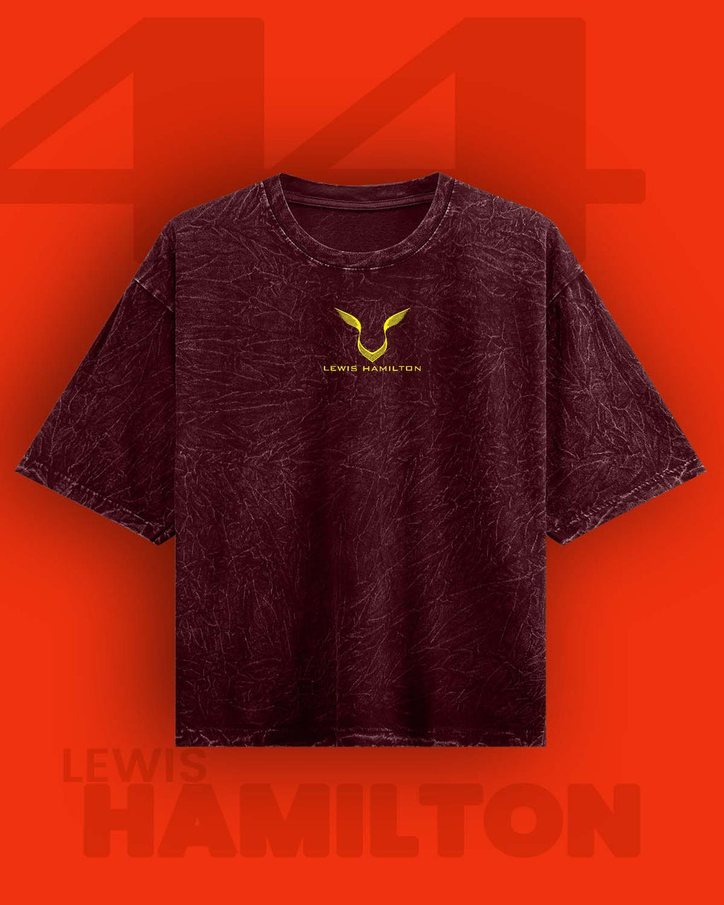 Lewis Hamilton Acid wash Oversized Tshirt RussTees