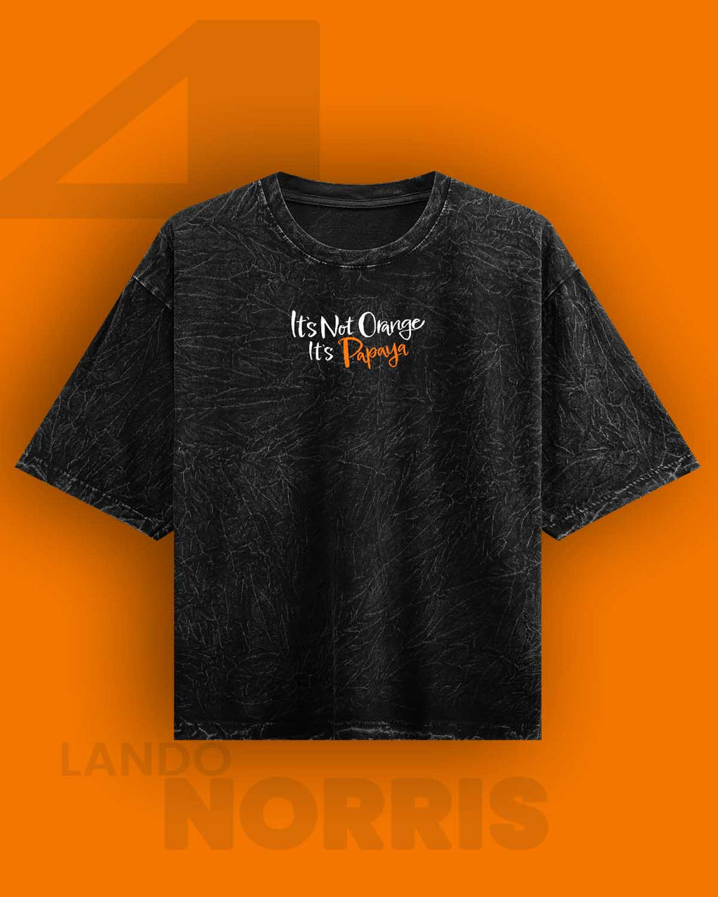 Lando norris / Papaya Acid Washed Oversized Tee