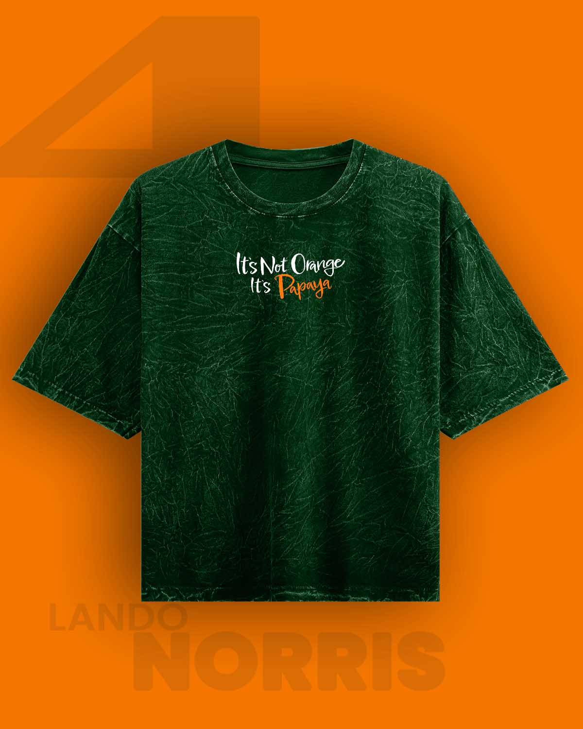 Lando norris / Papaya Acid Washed Oversized Tee