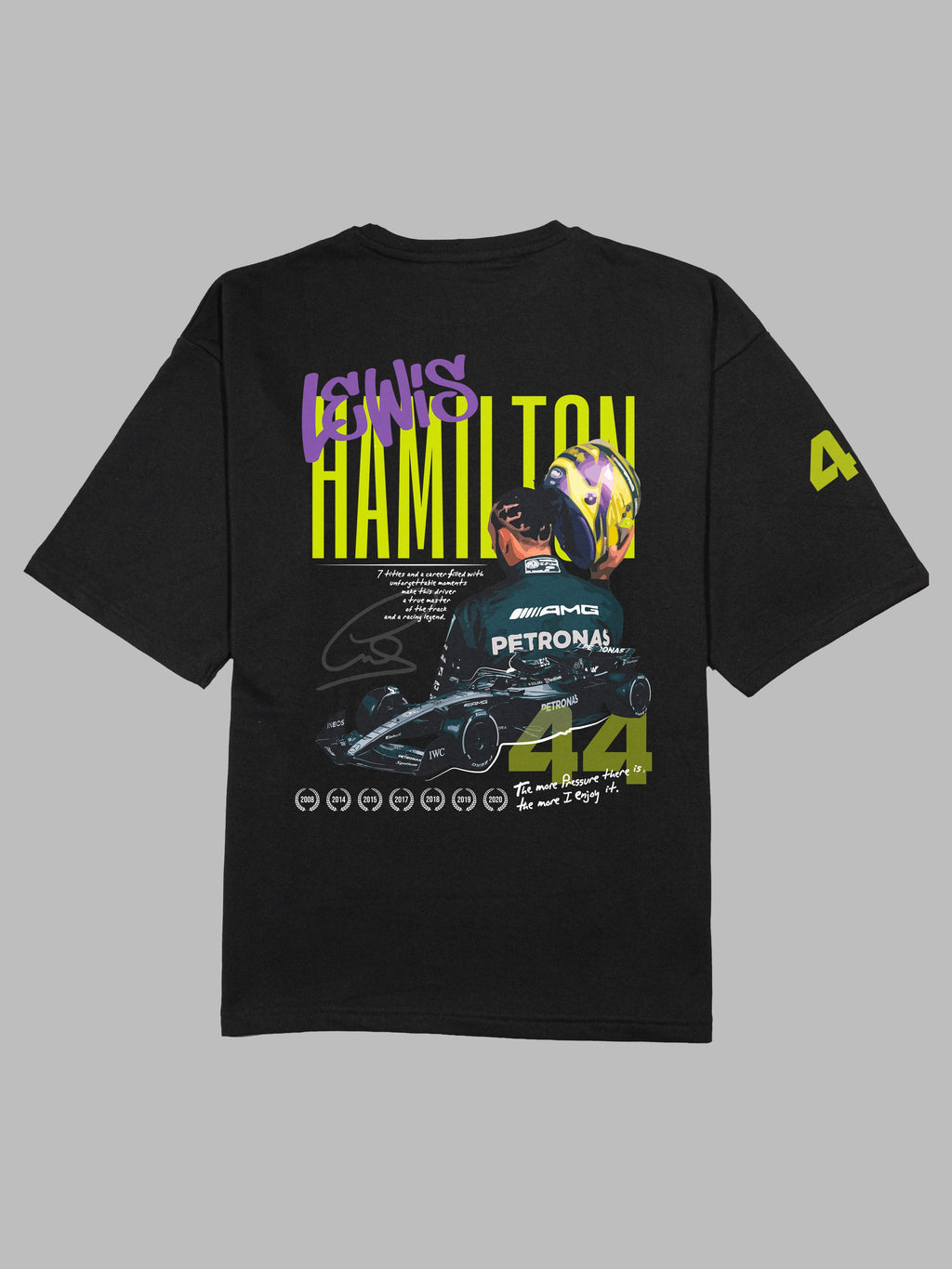 Lewis Hamilton Goat Terry Oversized T-shirt RussTees