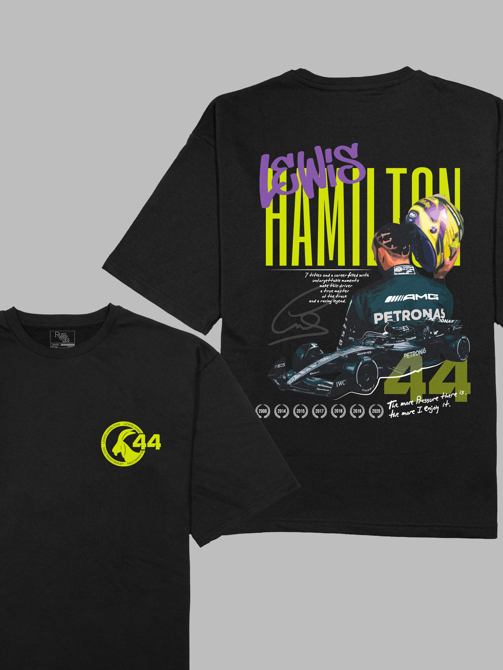 Lewis Hamilton Goat Terry Oversized T-shirt RussTees