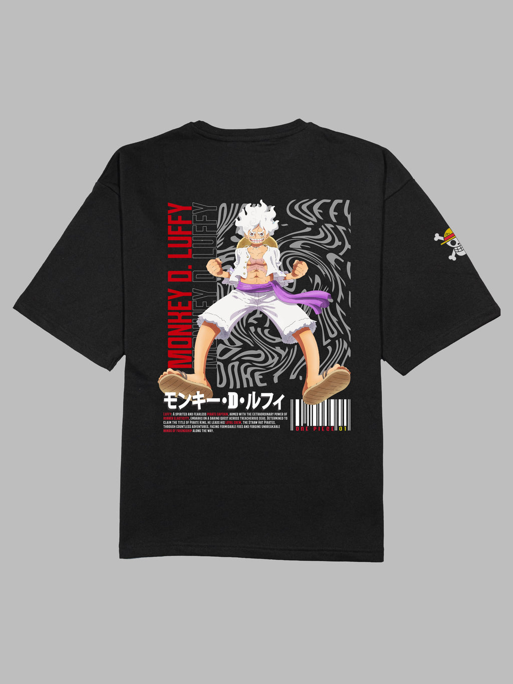 Monkey D. Luffy Hito Hito No Mi Terry Oversized Tshirt RussTees