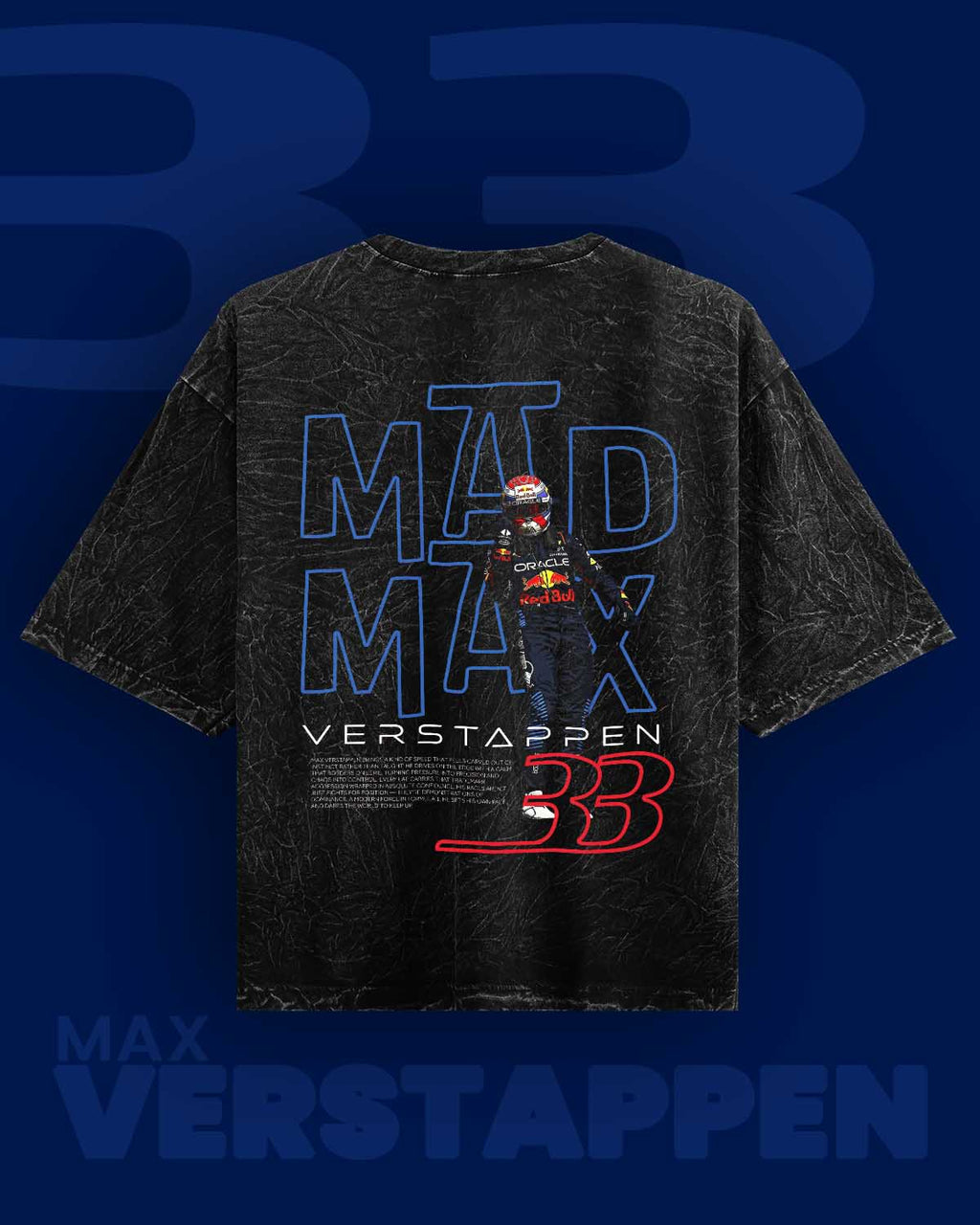 MAD MAX Verstappen Acid Washed Oversized Tee RussTees
