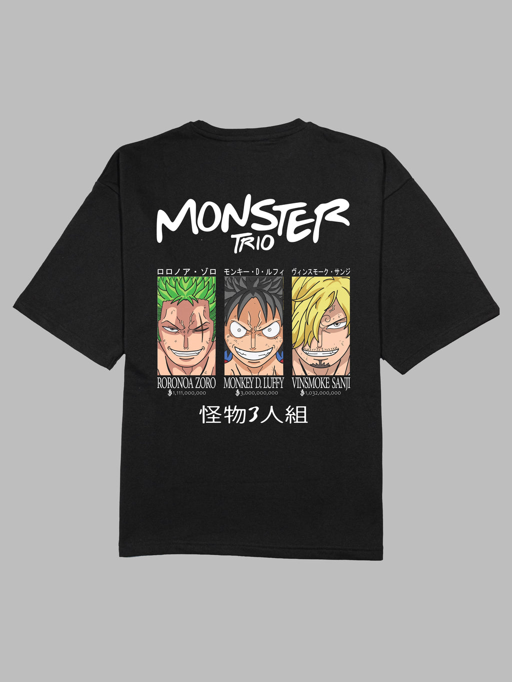 One Piece Monster Trio Terry Oversized T-shirt RussTees