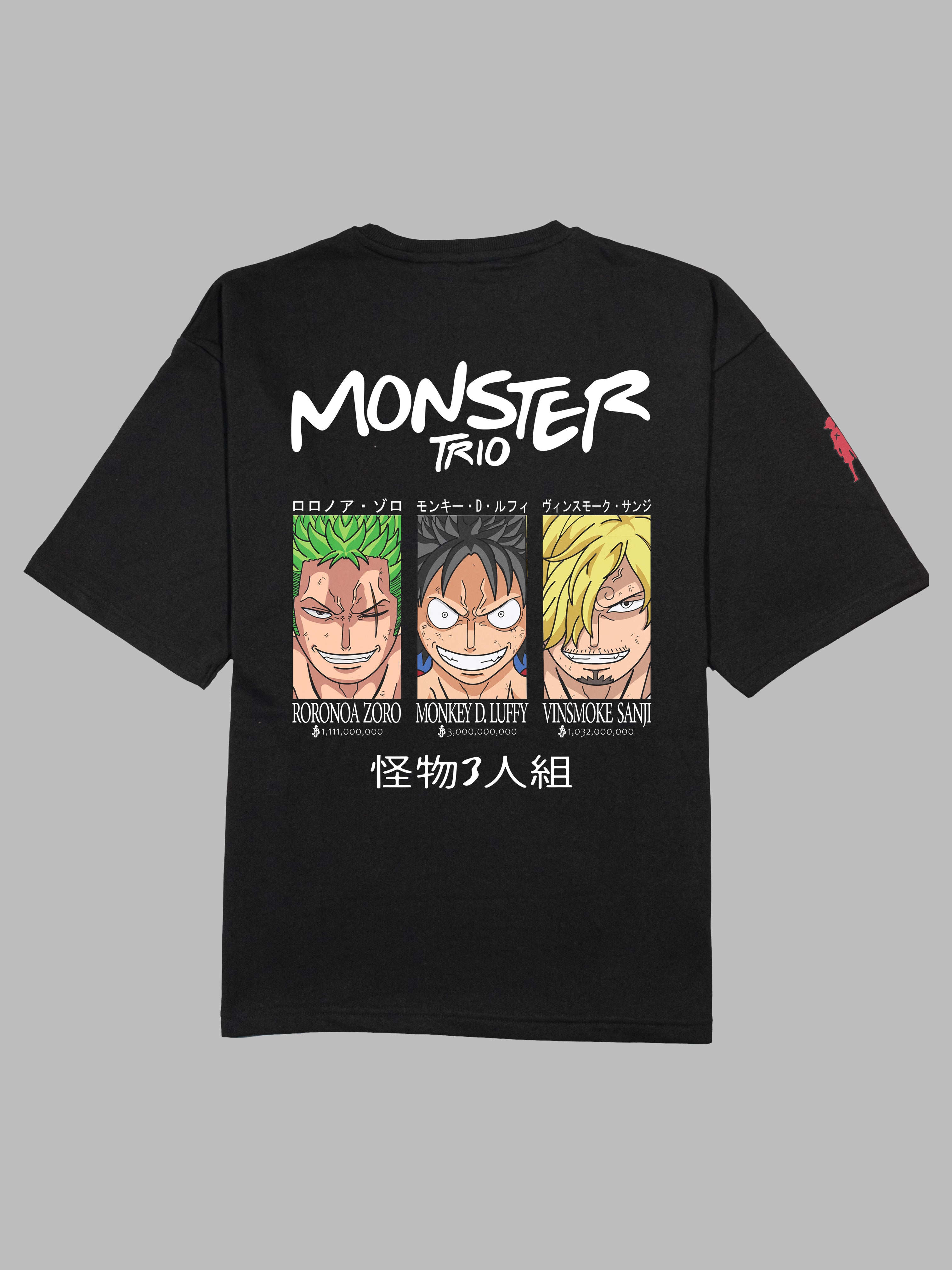 One Piece Monster Trio Monkey D. Luffy Edition Terry Oversized Tshirt
