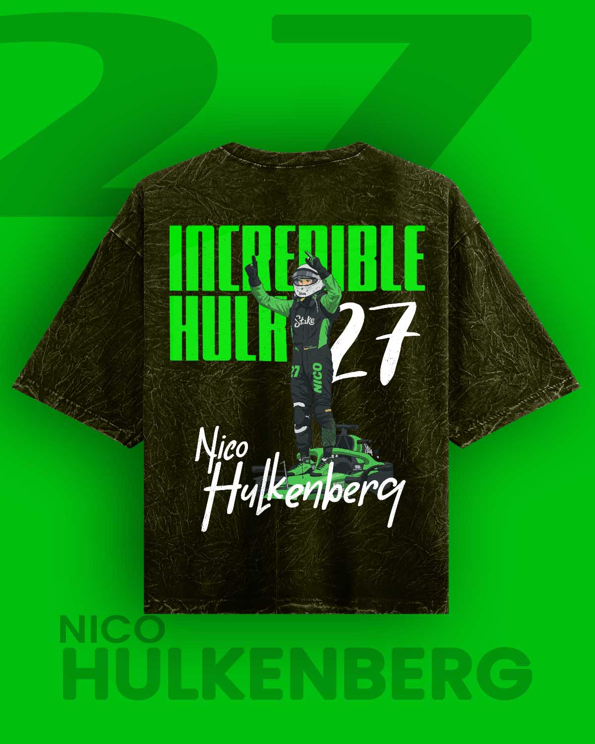 Nico Hulkenberg Acid Washed Oversized Tee