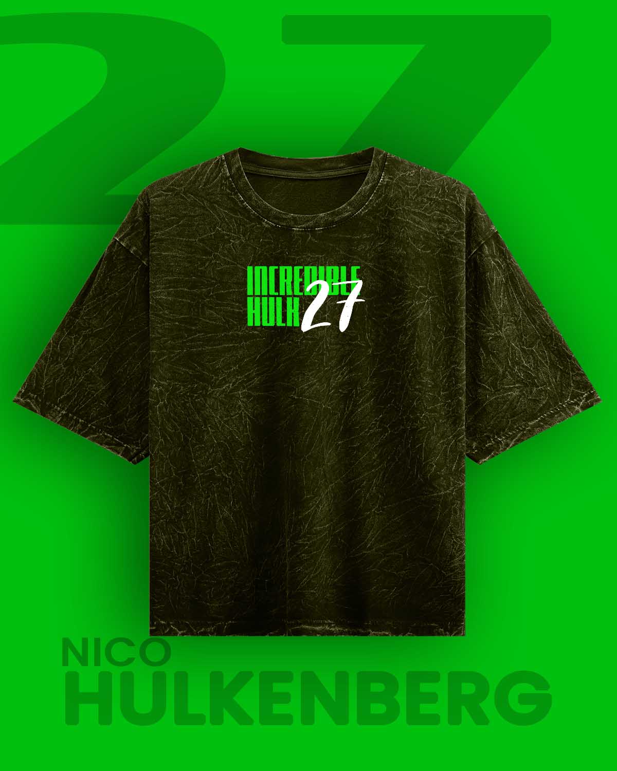 Nico Hulkenberg Acid Washed Oversized Tee