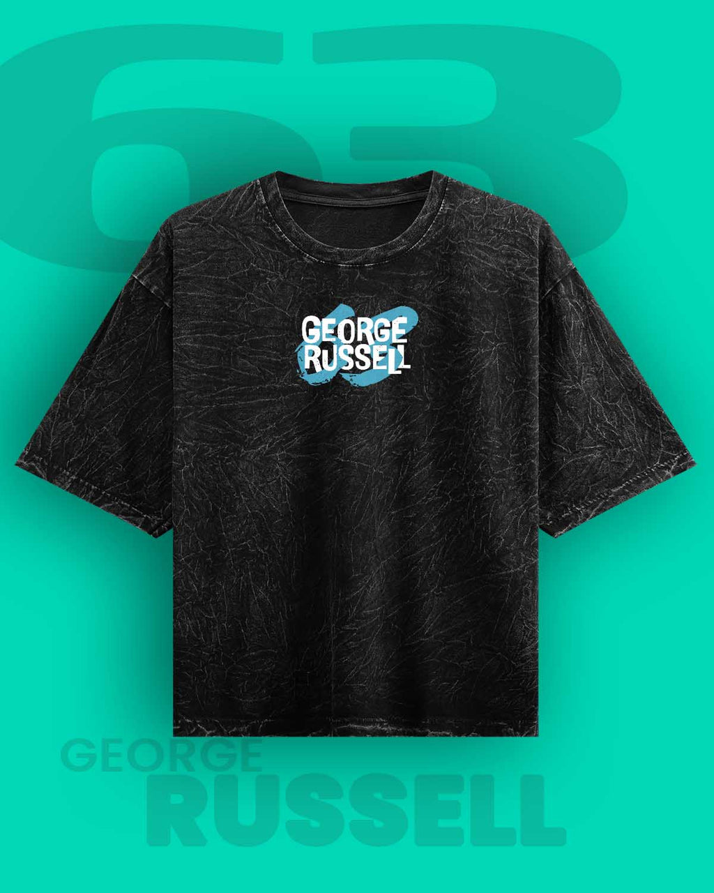 George Russell Acid Washed Oversized Tee