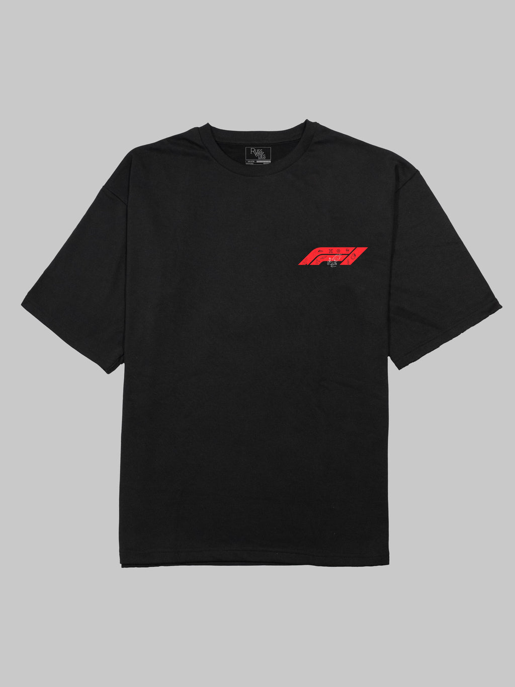 Formula 1 "I Speak Fluent F1" terry oversized tshirt RussTees